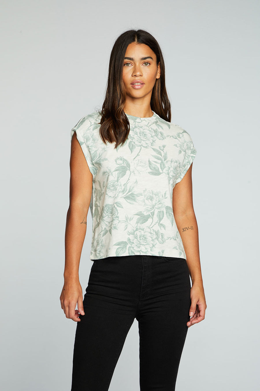 Gauze Jersey Crew Neck Sleevless Dolman Tee WOMENS chaserbrand