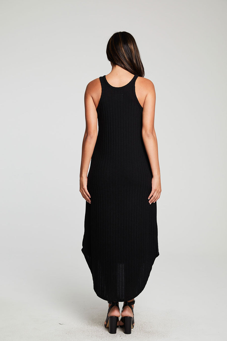 Poor Boy Rib Hi Lo Shirttail Midi Racer Tank Dress WOMENS chaserbrand