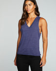 Triblend Jersey V Neck Deep Armhole Muscle Tank WOMENS chaserbrand