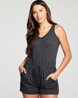 Triblend Jersey Double V Tank Shorts Romper WOMENS chaserbrand