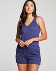 Triblend Jersey Double V Tank Shorts Romper WOMENS chaserbrand