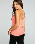 Linen Jersey Strappy Ruffle Cami WOMENS chaserbrand