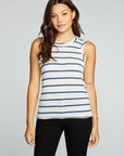 Linen Jersey Raw Edge Muscle Tank WOMENS chaserbrand