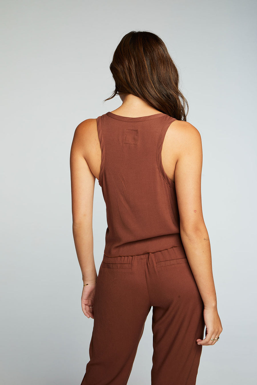 Heirloom Wovens Cropped Snap Front Racerback Henley WOMENS chaserbrand