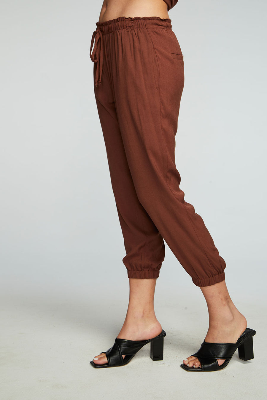 Heirloom Wovens Cropped Paperbag Waist Pant WOMENS chaserbrand