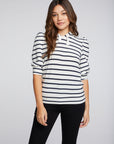 Recycled Cozy Knit 3/4 Puff Sleeve Beach Hoodie WOMENS chaserbrand