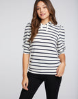Recycled Cozy Knit 3/4 Puff Sleeve Beach Hoodie WOMENS chaserbrand