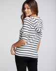 Recycled Cozy Knit 3/4 Puff Sleeve Beach Hoodie WOMENS chaserbrand