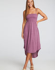 Triblend Jersey Smocked Cami Hi Lo Shirttail Midi Sundress WOMENS chaserbrand