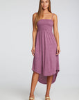 Triblend Jersey Smocked Cami Hi Lo Shirttail Midi Sundress WOMENS chaserbrand