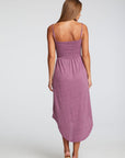 Triblend Jersey Smocked Cami Hi Lo Shirttail Midi Sundress WOMENS chaserbrand