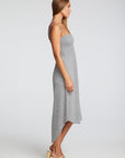 Triblend Jersey Smocked Cami Hi Lo Shirttail Midi Sundress WOMENS chaserbrand
