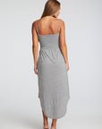 Triblend Jersey Smocked Cami Hi Lo Shirttail Midi Sundress WOMENS chaserbrand