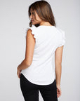 Recycled Vintage Rib Ruffle Sleeve Shirttail Tee WOMENS chaserbrand