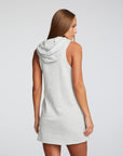 Cotton Fleece Hi Low Sleeveless Hoodie Dress WOMENS chaserbrand