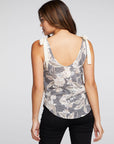 Slub Jersey Double Scoop Shirttail Tank with Twill Tape Bows WOMENS chaserbrand