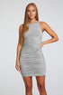 Cool Jersey High Neck Shirred Body Con Racer Dress WOMENS chaserbrand