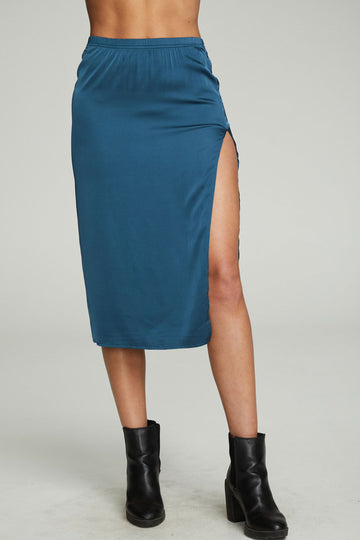 Side Slit Midi Skirt WOMENS chaserbrand