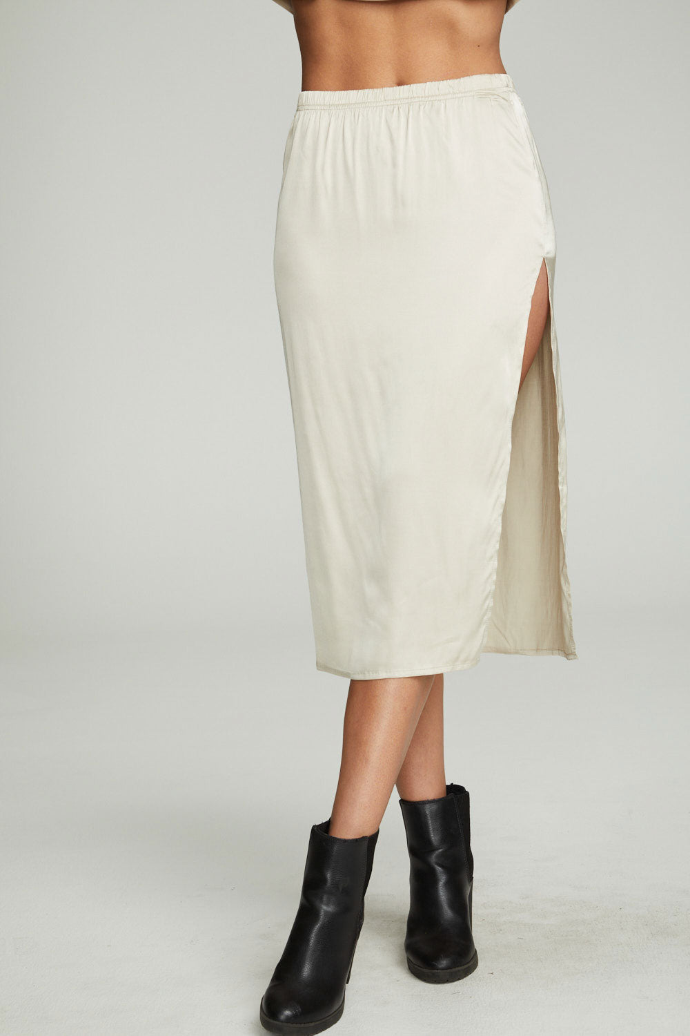 Side Slit Midi Skirt WOMENS chaserbrand