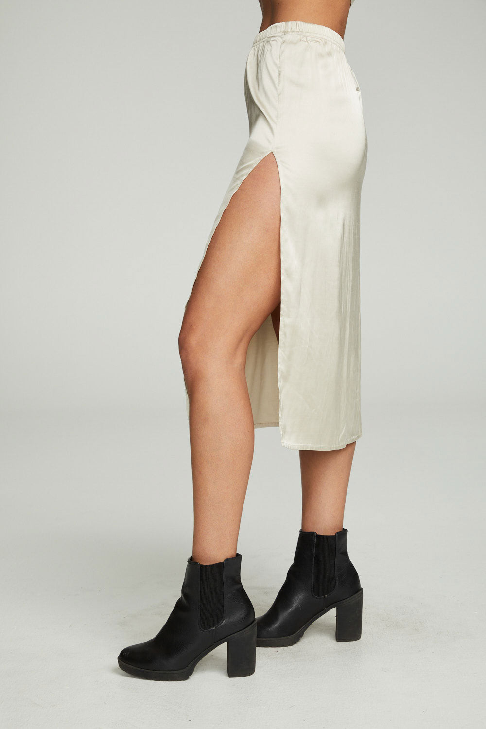 Side Slit Midi Skirt WOMENS chaserbrand