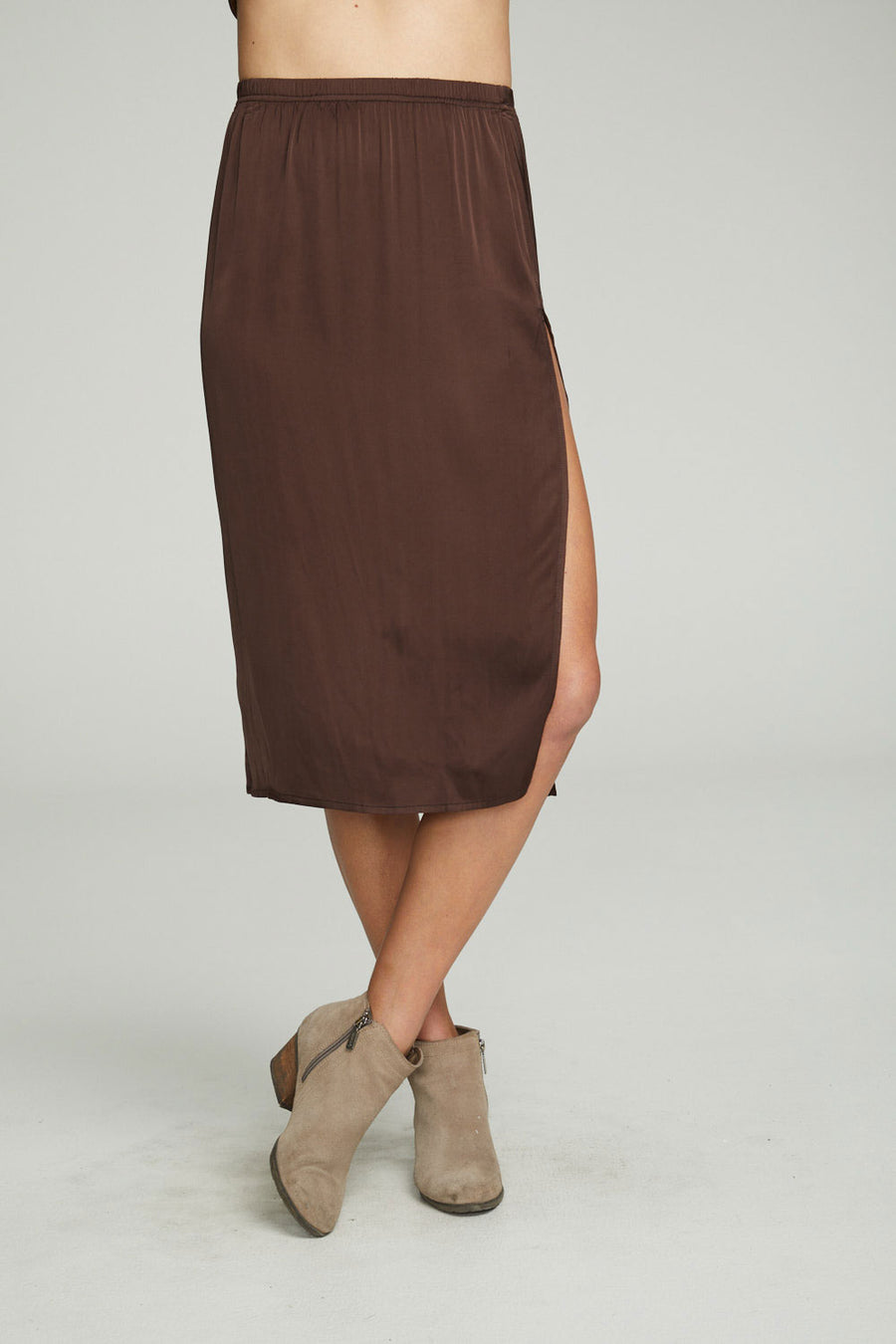 Side Slit Midi Skirt WOMENS chaserbrand
