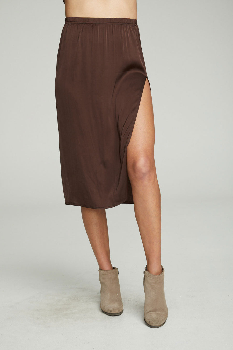 Side Slit Midi Skirt WOMENS chaserbrand