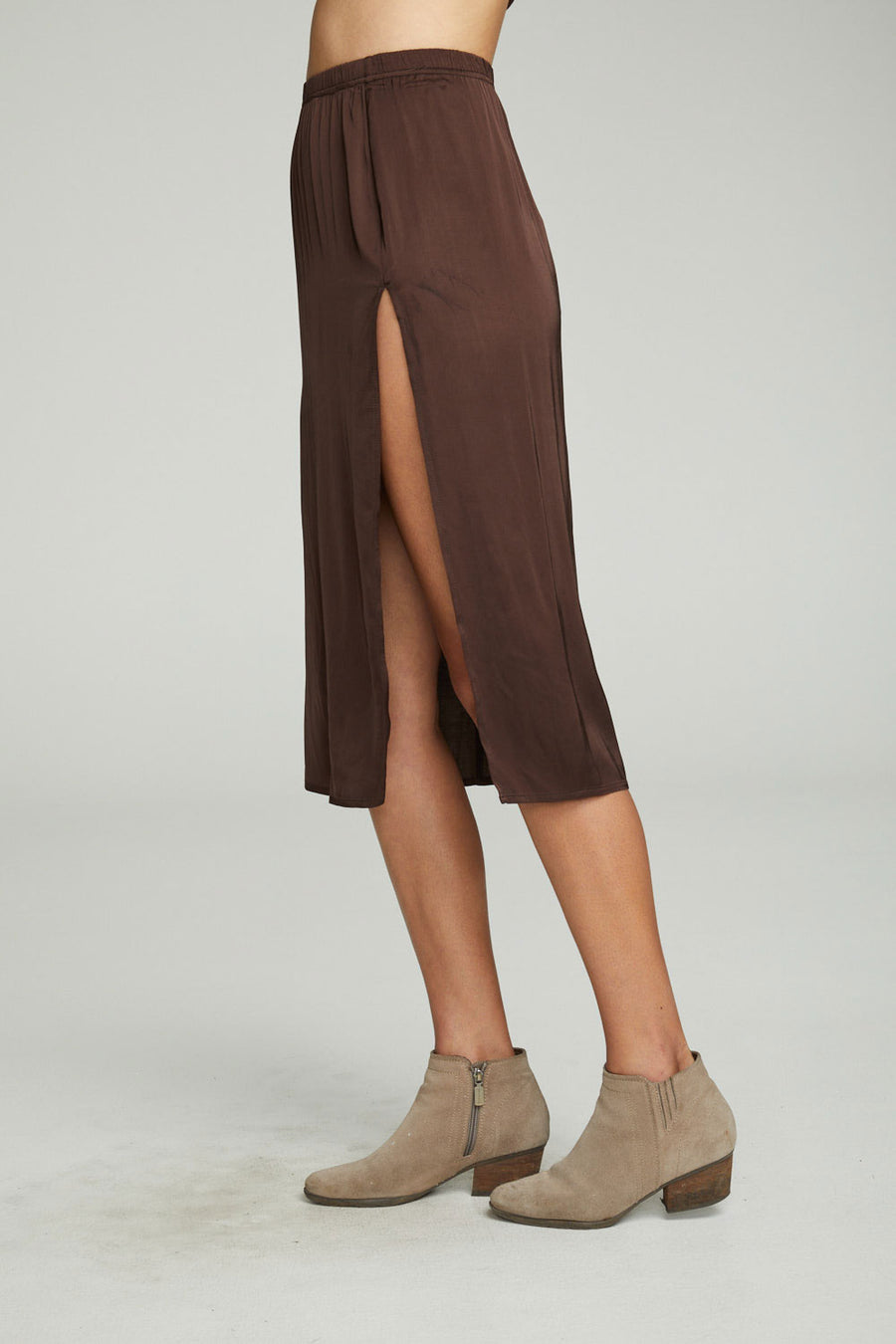 Side Slit Midi Skirt WOMENS chaserbrand