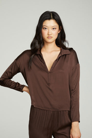 Collared Half Placket Dolman WOMENS chaserbrand