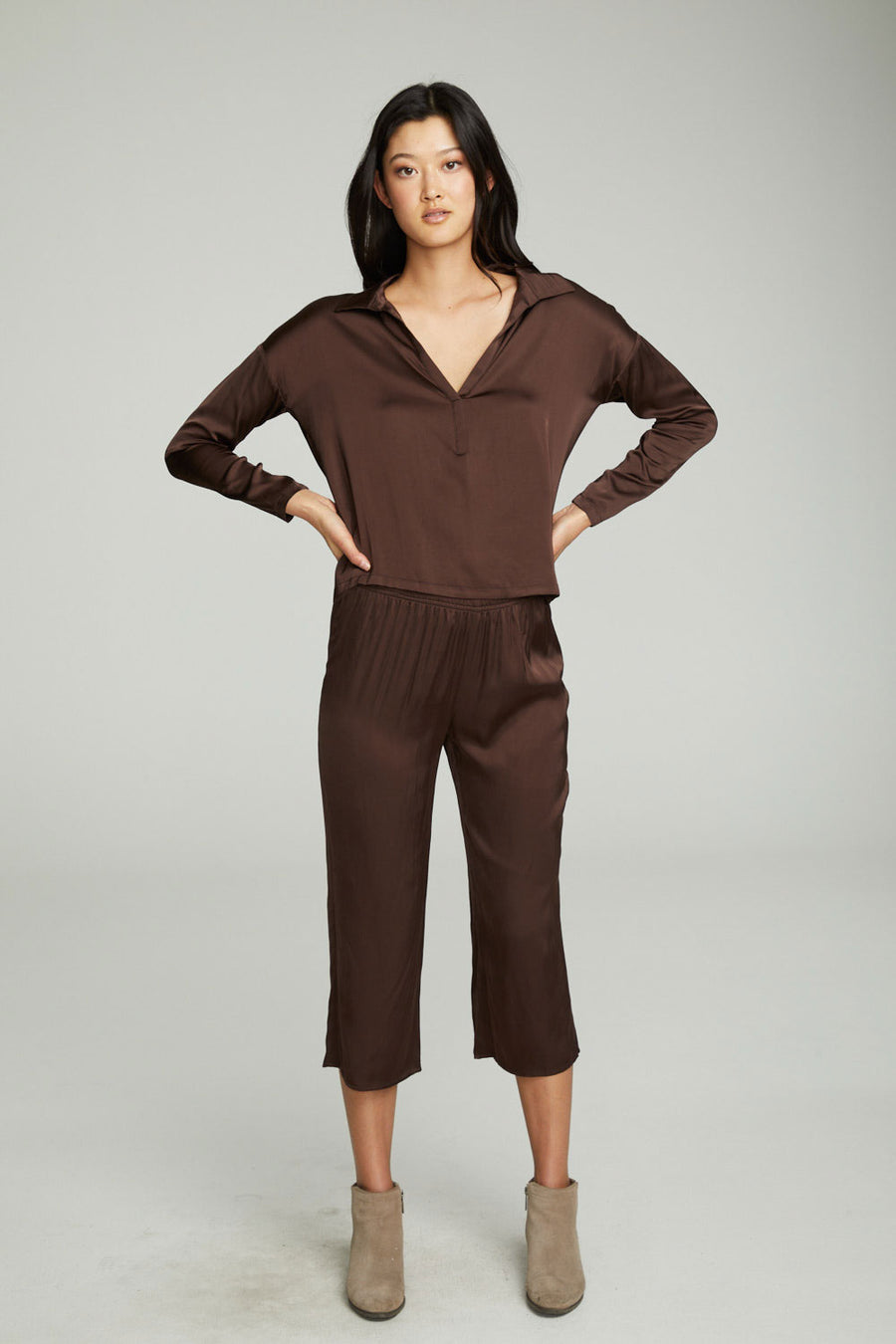 Cropped Wide Leg Culotte WOMENS chaserbrand