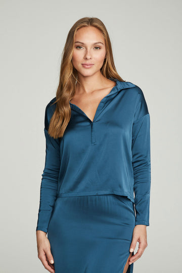 Collared Half Placket Dolman WOMENS chaserbrand