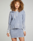 Long Sleeve Hoodie With Lace Up Sides WOMENS chaserbrand