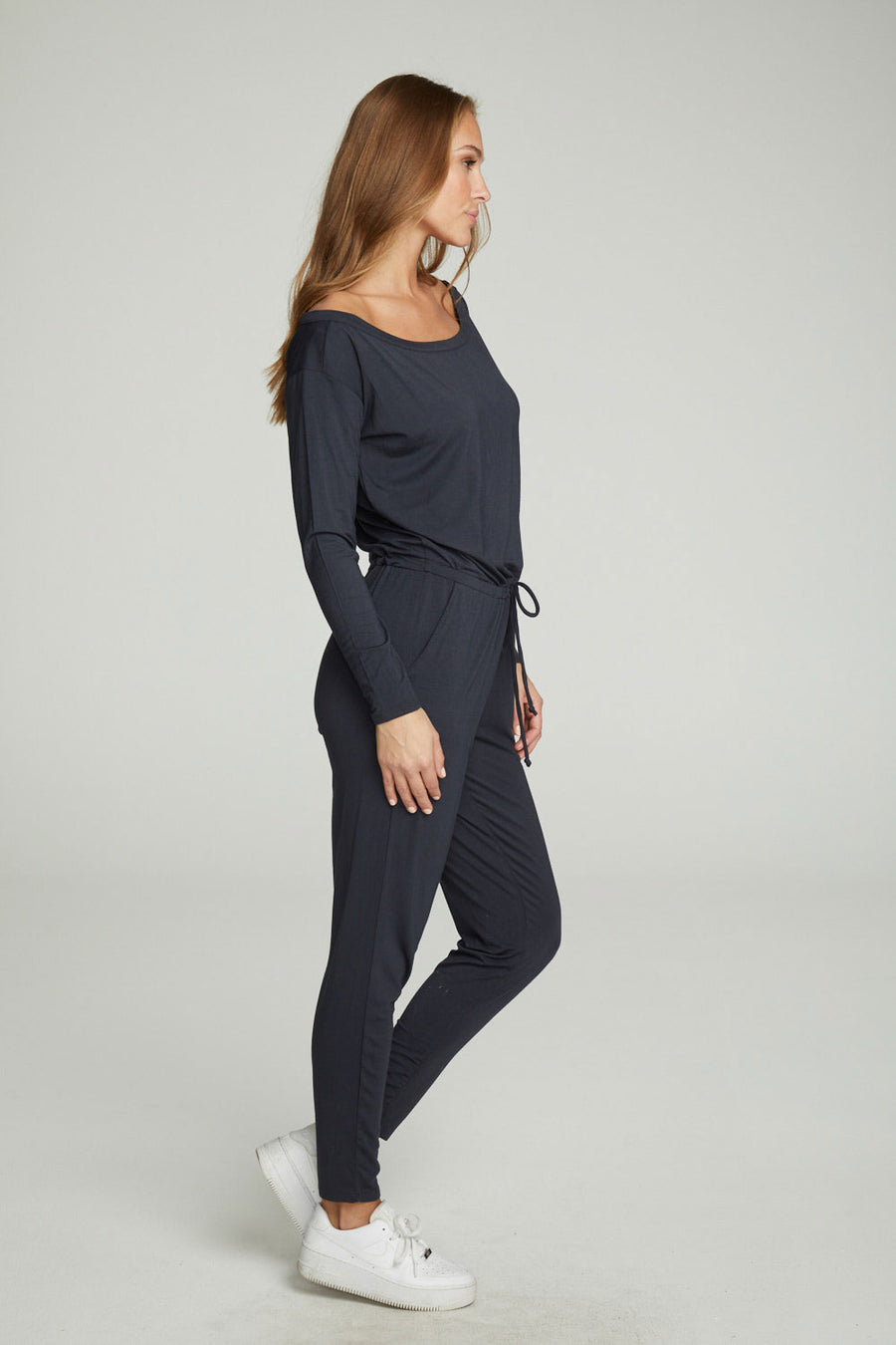 Off The Shoulder Long Sleeve Jumpsuit WOMENS chaserbrand