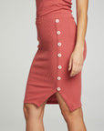 Button Down Pencil Skirt WOMENS chaserbrand
