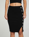 Button Down Pencil Skirt WOMENS chaserbrand
