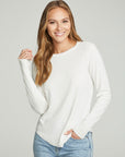 Long Sleeve Crew Neck Shirttail Tee WOMENS chaserbrand
