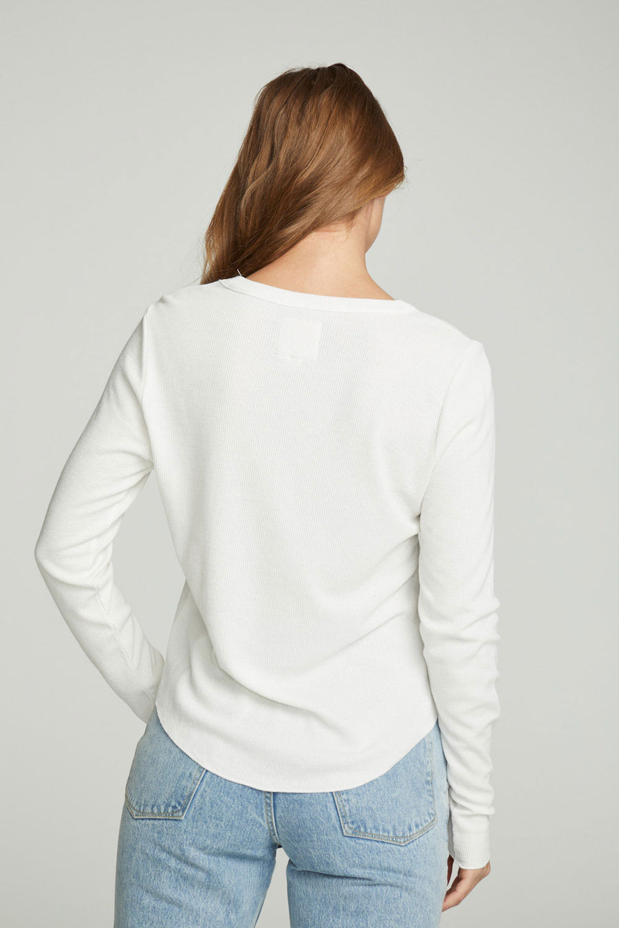 Long Sleeve Crew Neck Shirttail Tee WOMENS chaserbrand
