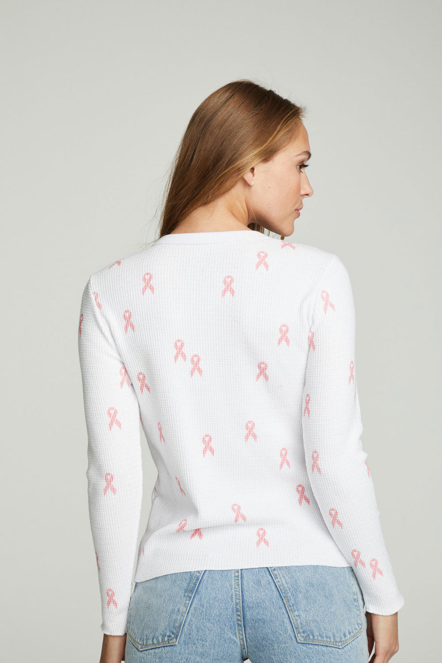 "All Over Pink Ribbon" Breast Cancer Awareness Charity Tee WOMENS chaserbrand