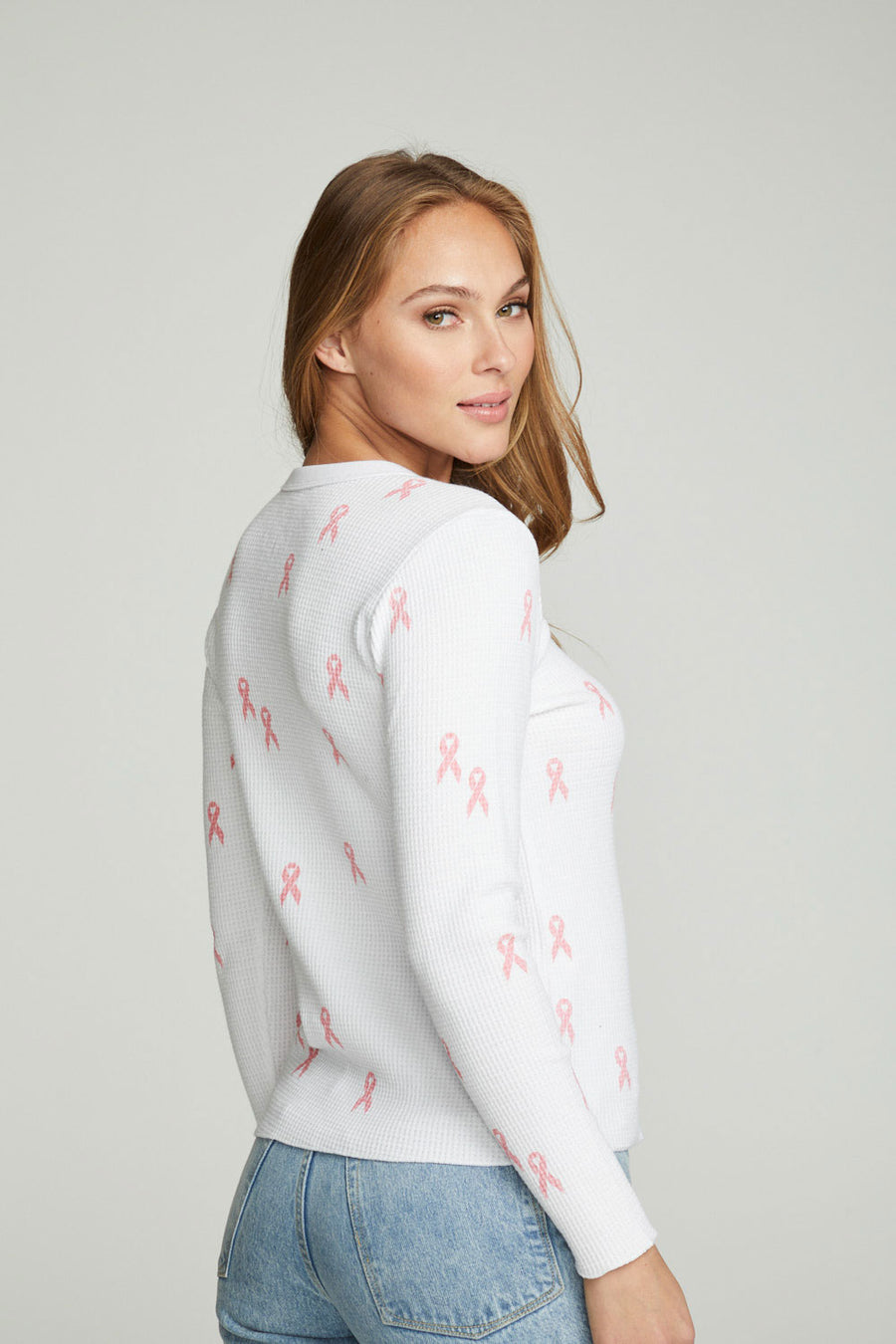 "All Over Pink Ribbon" Breast Cancer Awareness Charity Tee WOMENS chaserbrand