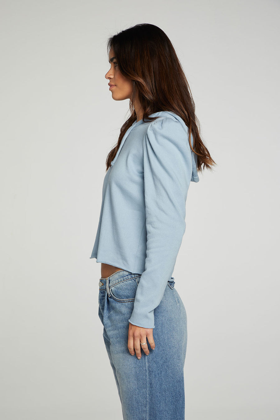 Puff Sleeve Cropped Hoodie WOMENS chaserbrand