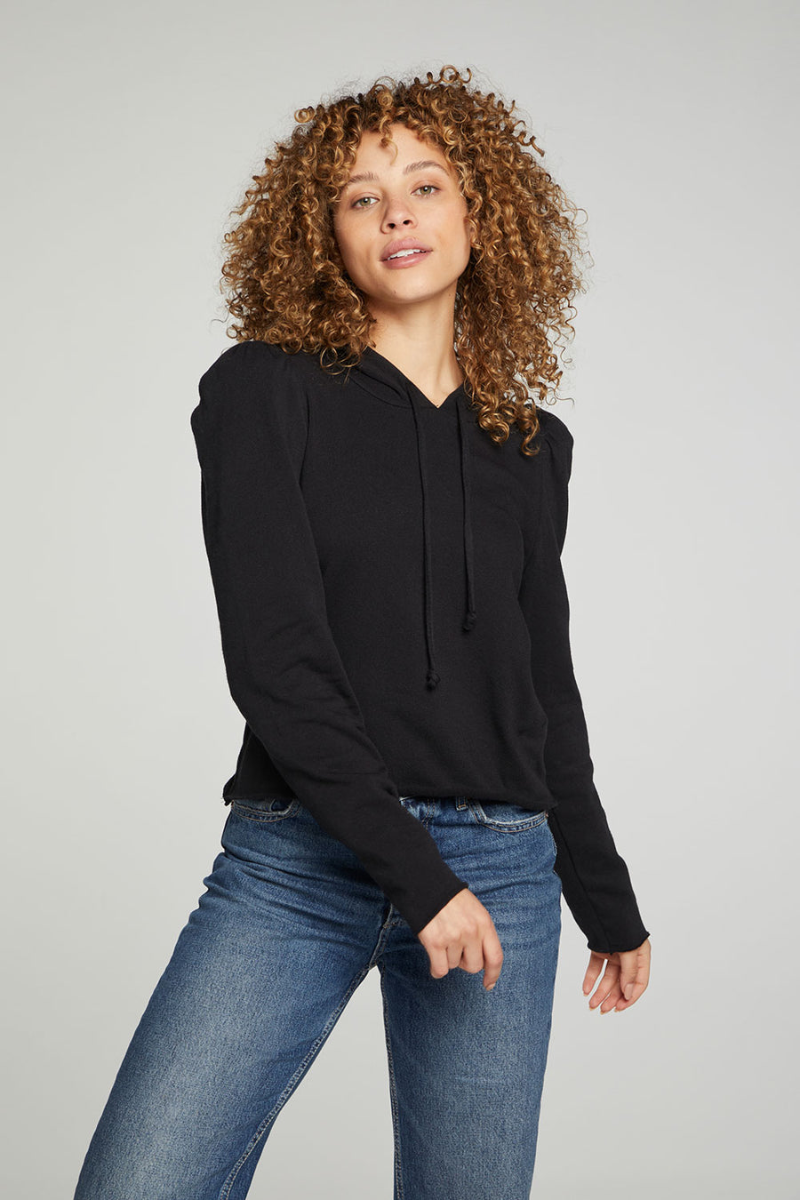 Puff Sleeve Cropped Hoodie WOMENS chaserbrand