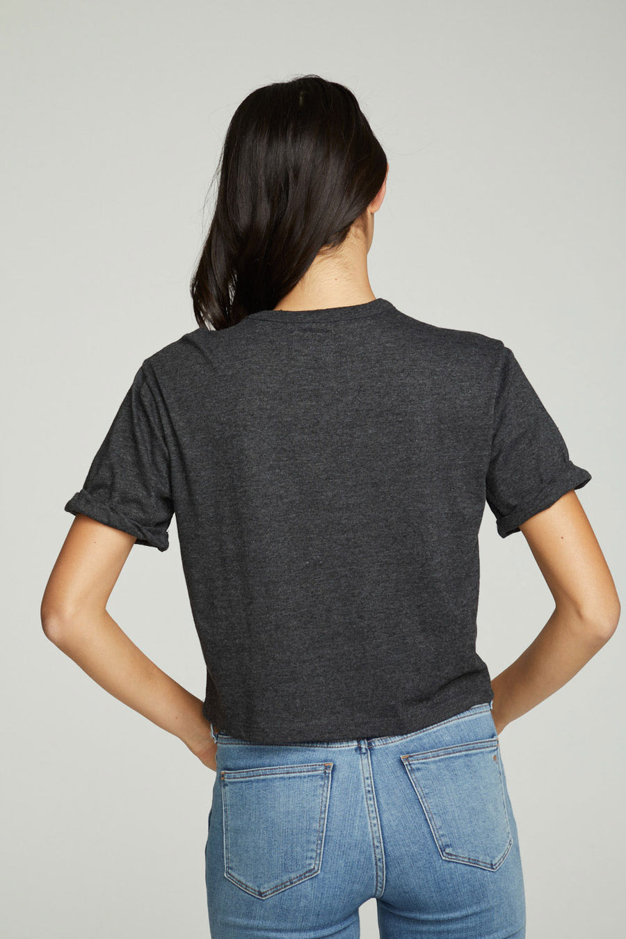 Cropped Crew Neck Short Sleeve Tee WOMENS chaserbrand