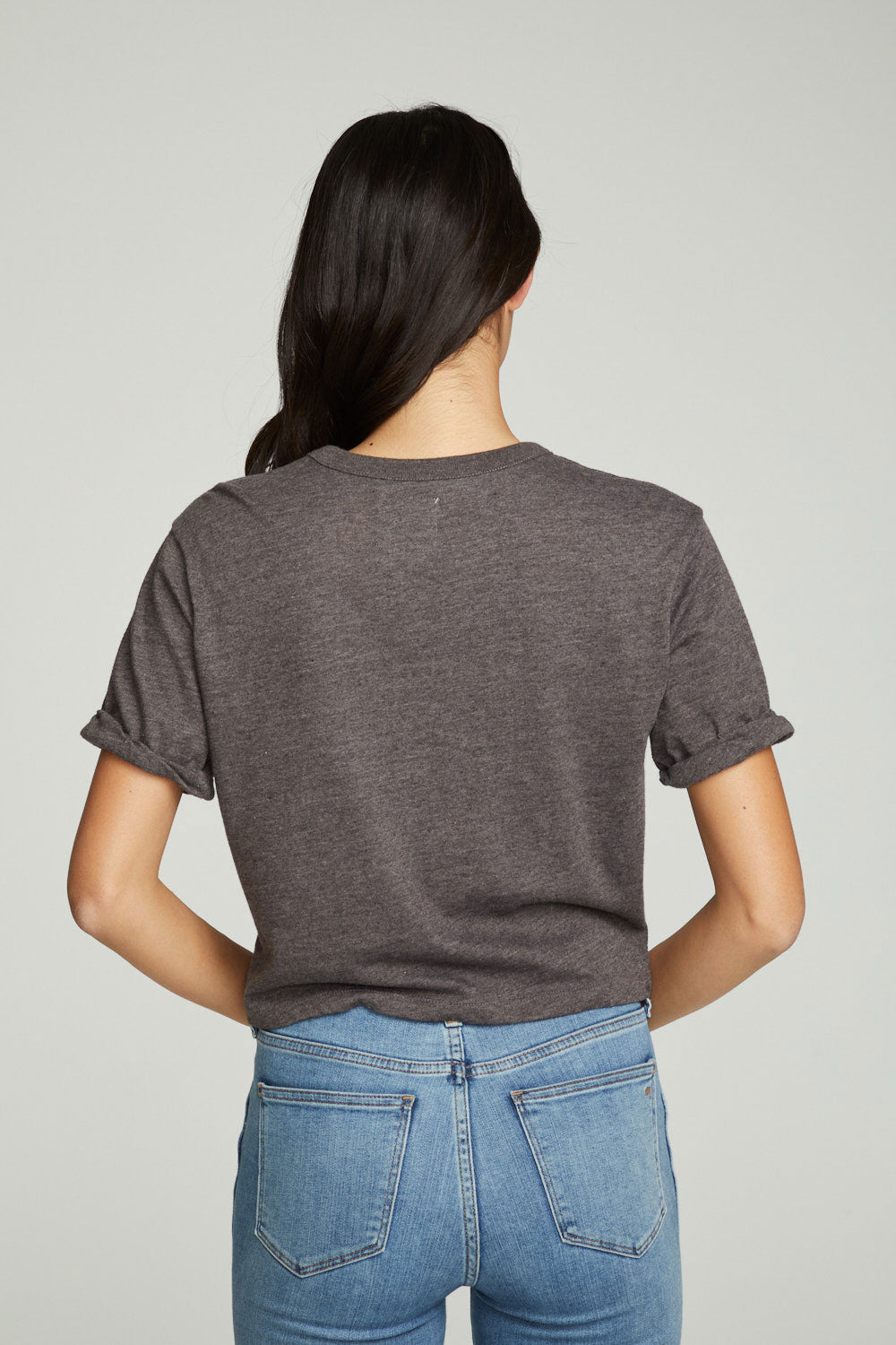 Cropped Crew Neck Short Sleeve Tee WOMENS chaserbrand
