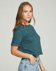 Cropped Crew Neck Short Sleeve Tee WOMENS chaserbrand