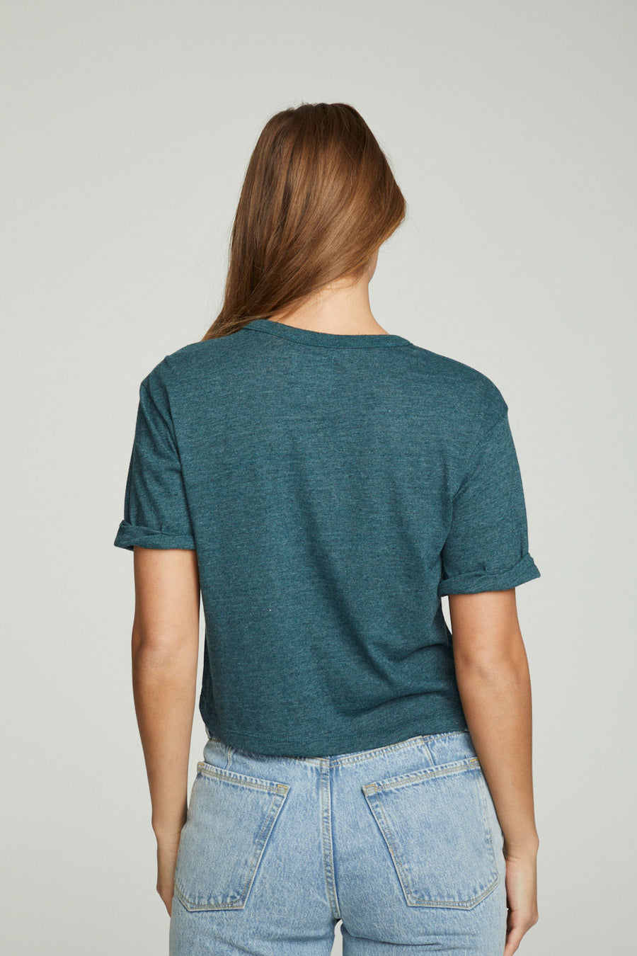 Cropped Crew Neck Short Sleeve Tee WOMENS chaserbrand