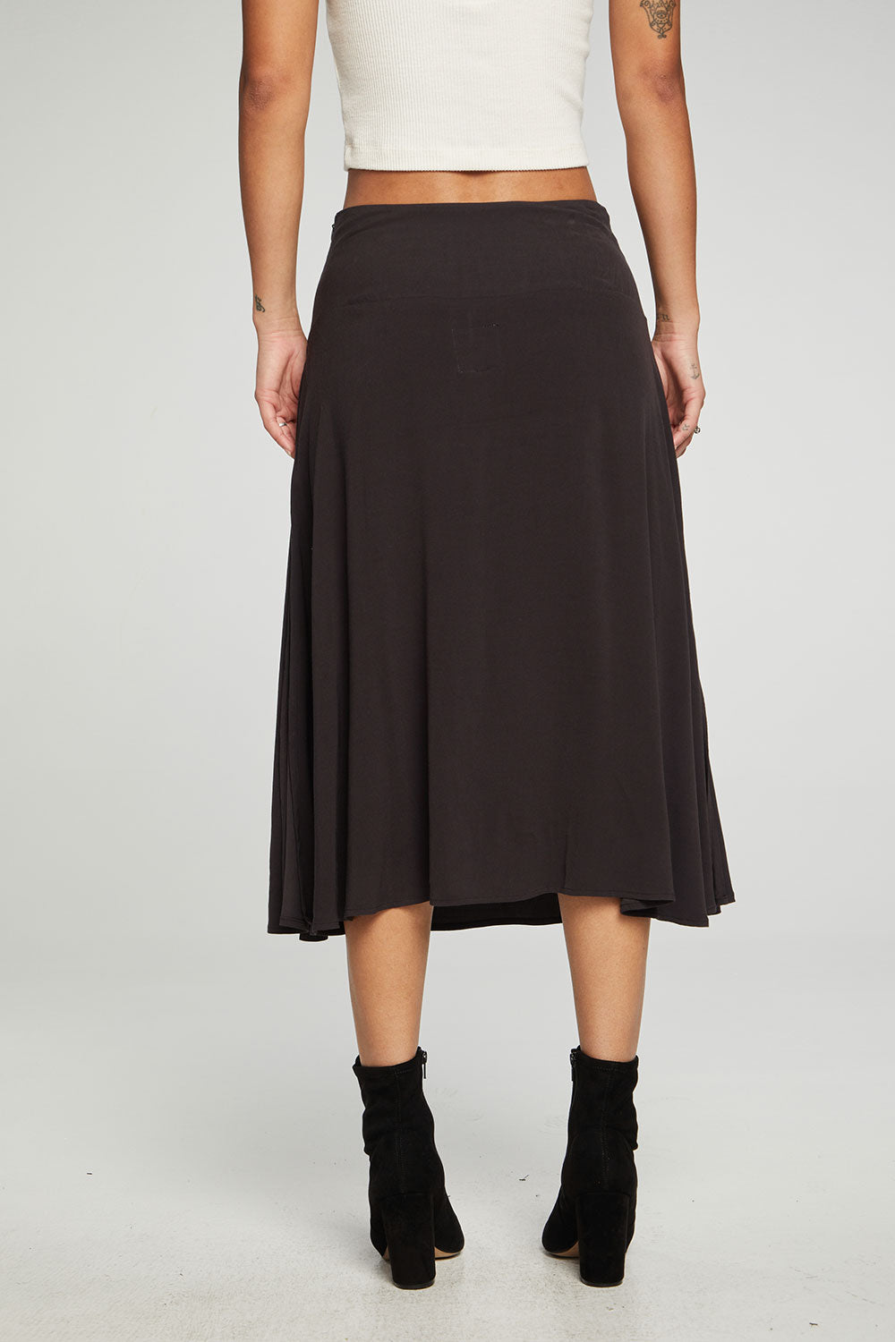 Flouncy Side Slit Midi Skirt WOMENS chaserbrand