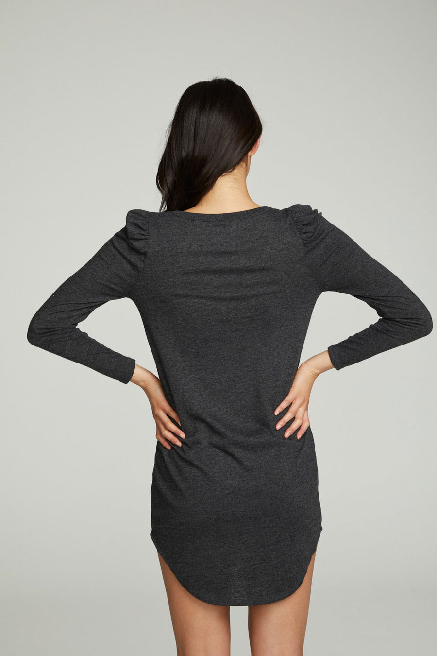 Puff Sleeve Shirttail Hi Lo Dress WOMENS chaserbrand