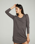 Puff Sleeve Shirttail Hi Lo Dress WOMENS chaserbrand