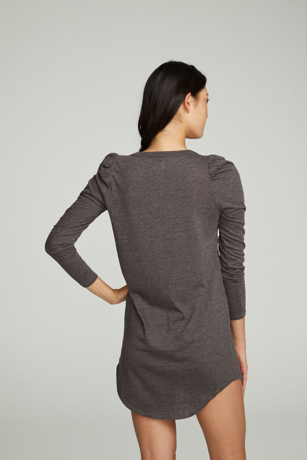 Puff Sleeve Shirttail Hi Lo Dress WOMENS chaserbrand