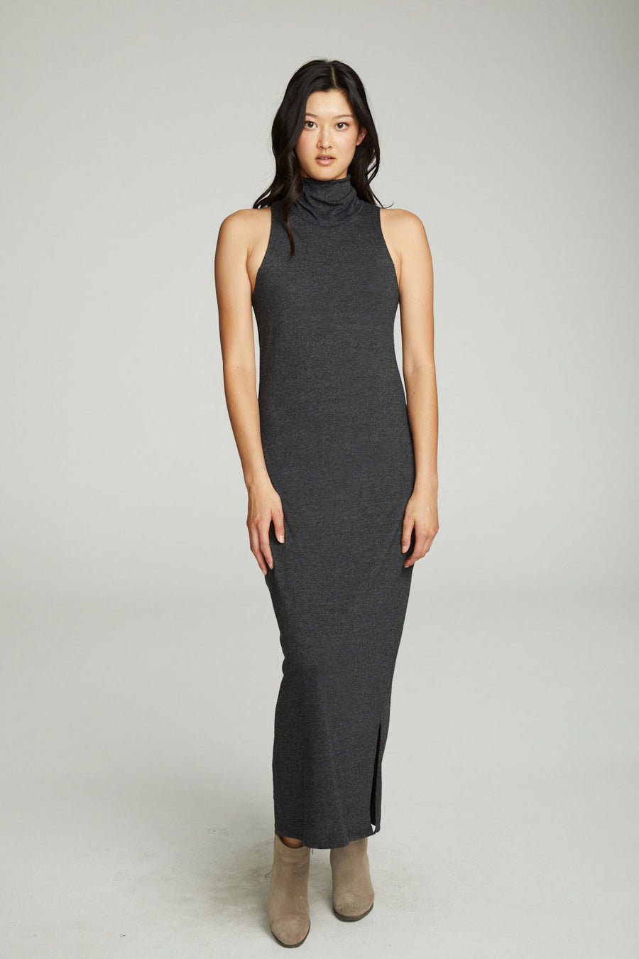 Turtle Neck Tank Maxi Dress With Side Slits WOMENS chaserbrand