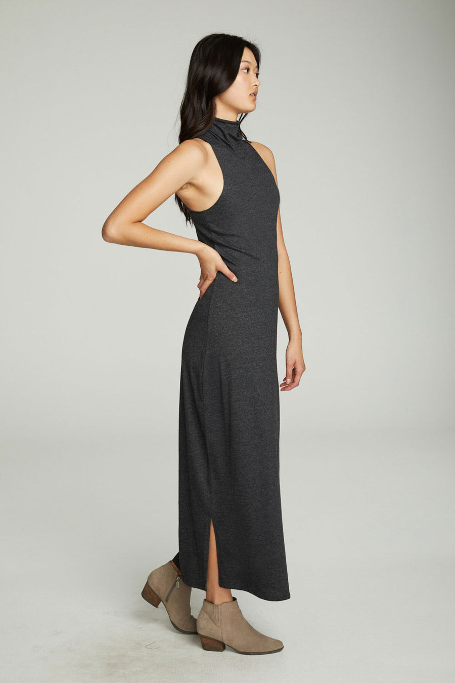 Turtle Neck Tank Maxi Dress With Side Slits WOMENS chaserbrand